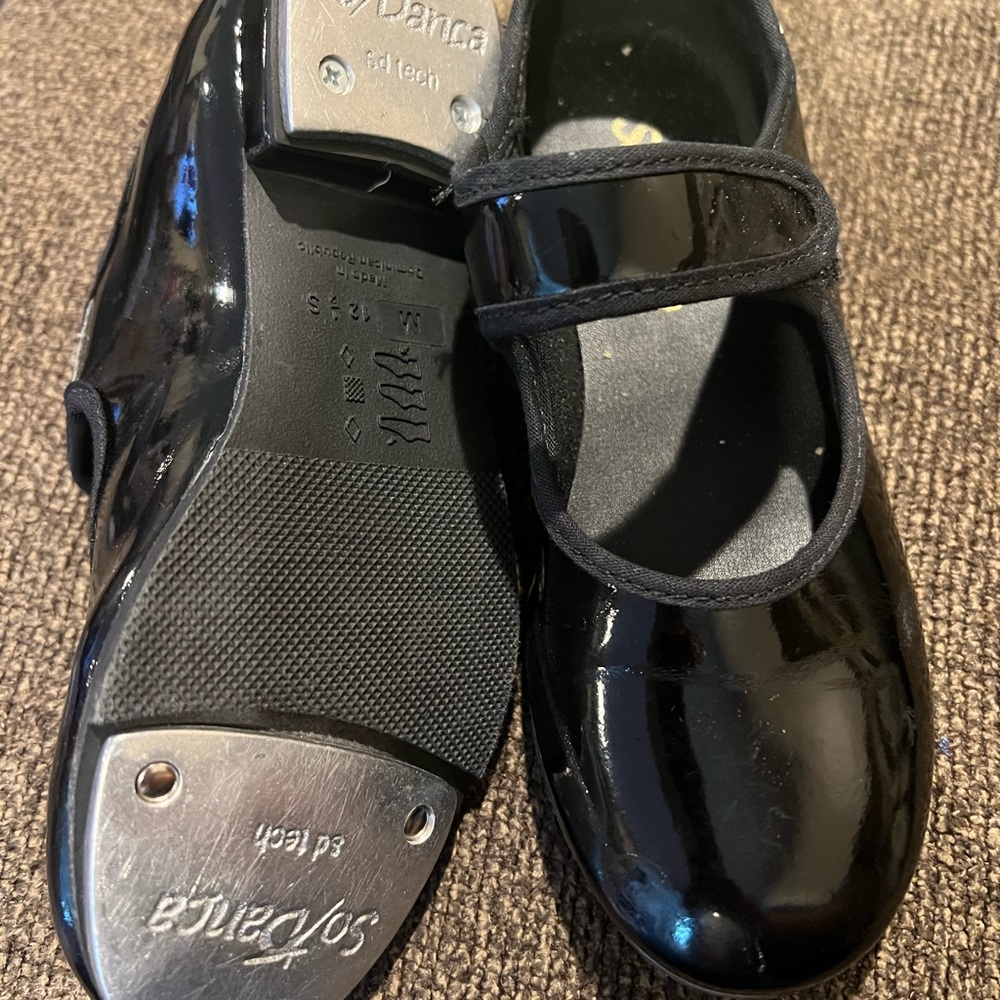 Black Kids Tap Shoes